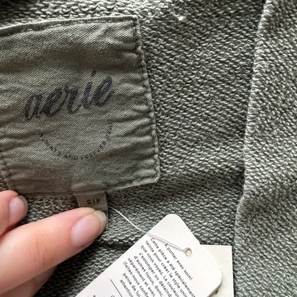 NWT Aerie Sage Green Cardigan Sweater - Picture 6 of 6
